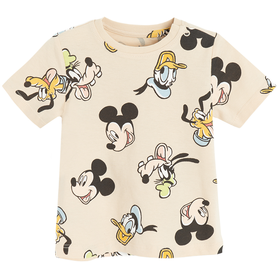 Mickey Mouse blue, white and crea T-shirts- 3 pack