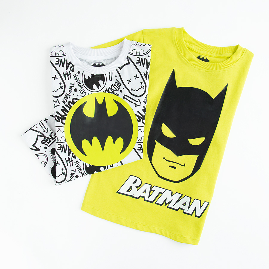 Batman white and yellow T-shirts- 2 pack