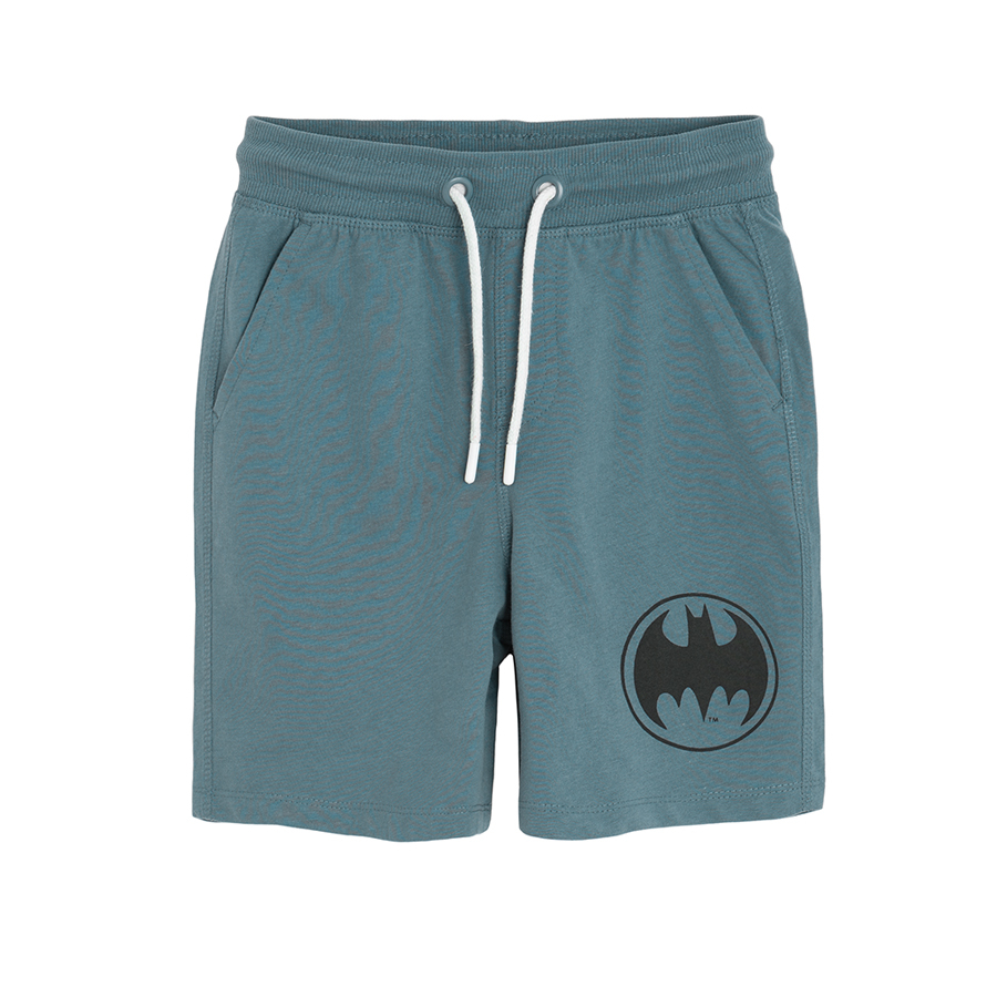 Batman set- white T-shirt with grey bermuda shorts