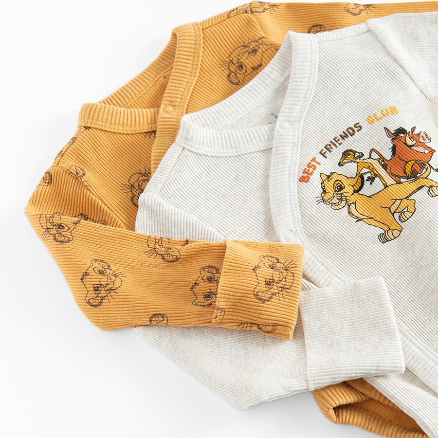 Lion King long sleeve wrap bodysuits- 2 pack