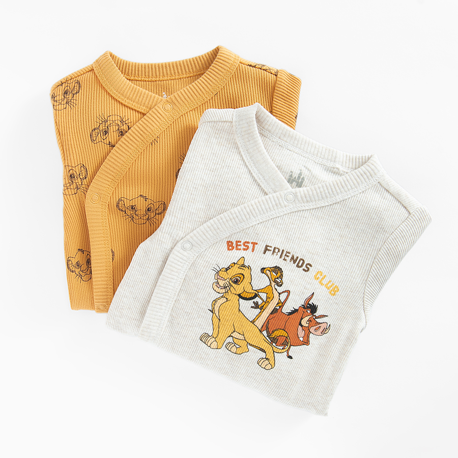 Lion King long sleeve wrap bodysuits- 2 pack