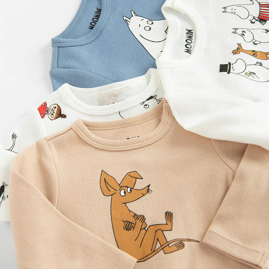 Moomins long sleeve bodysuits- 4 pack