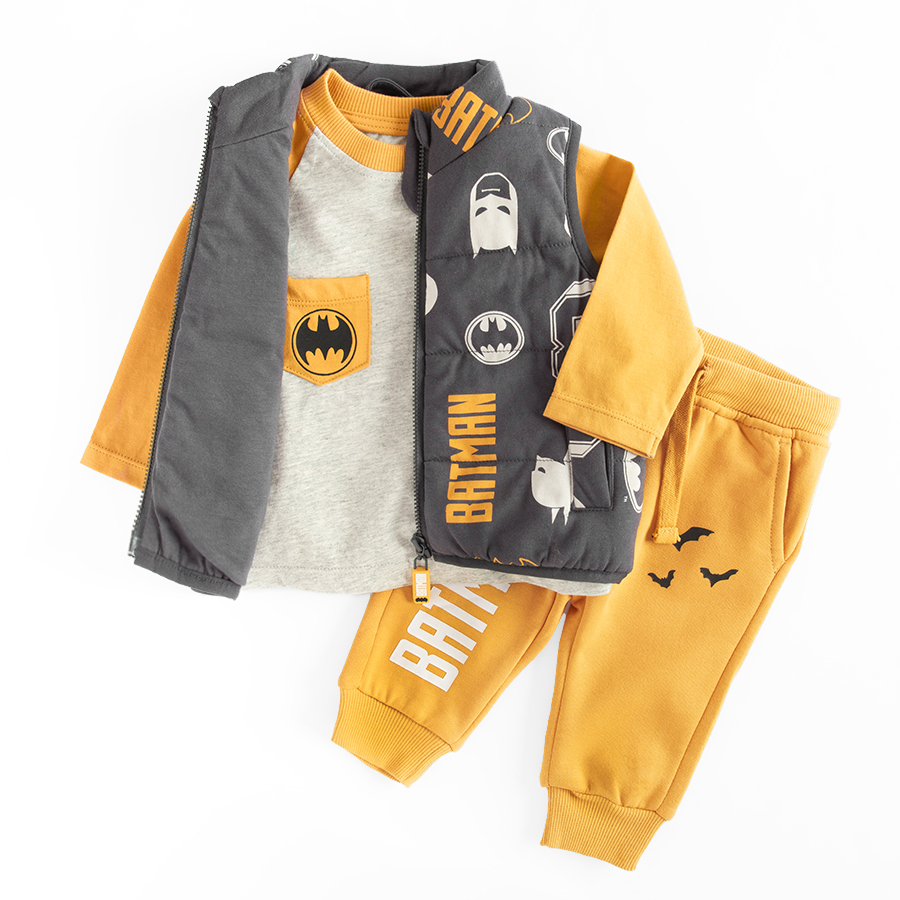 Batman 3 part set- vest, blouse and jogging pants