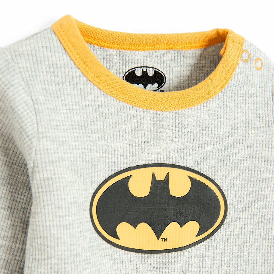 Batman grey long sleeve bodysuit