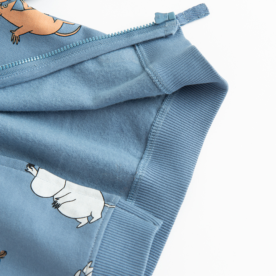 Moomins zip through hooded sweatshirt