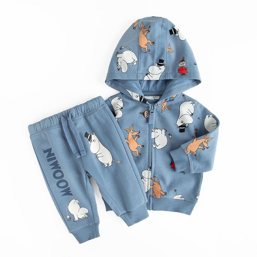 Moomins zip through hooded sweatshirt