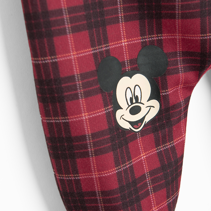 Mickeu Mouse overall with checked pattern