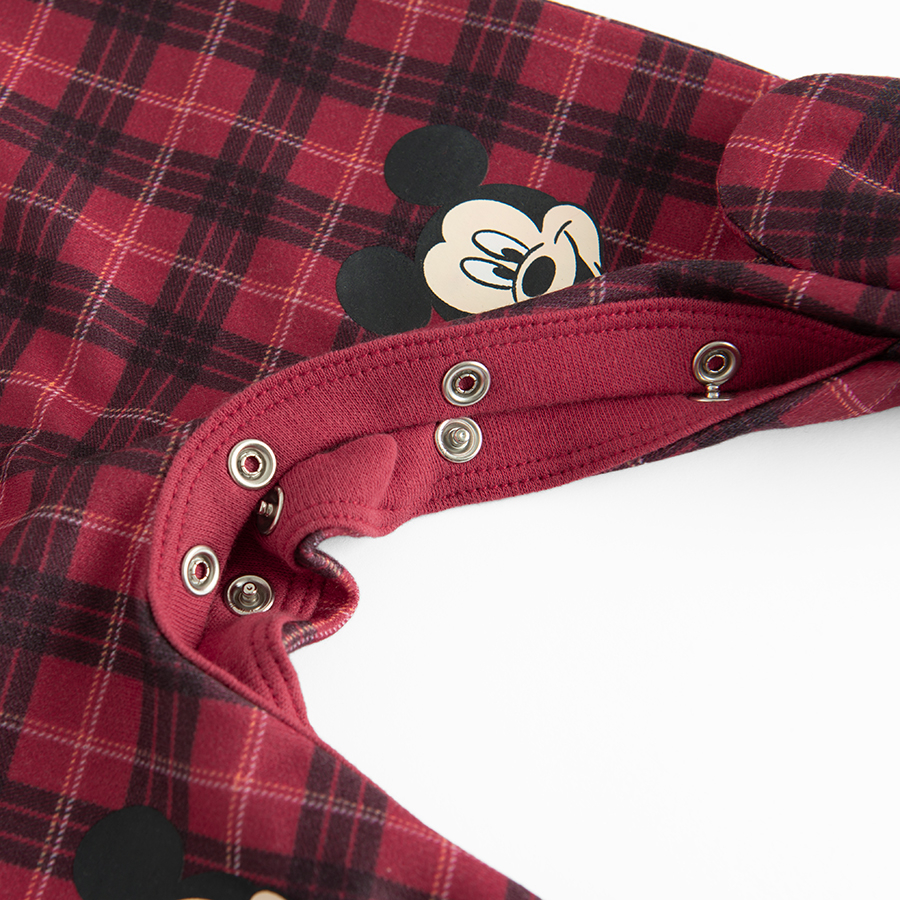 Mickeu Mouse overall with checked pattern