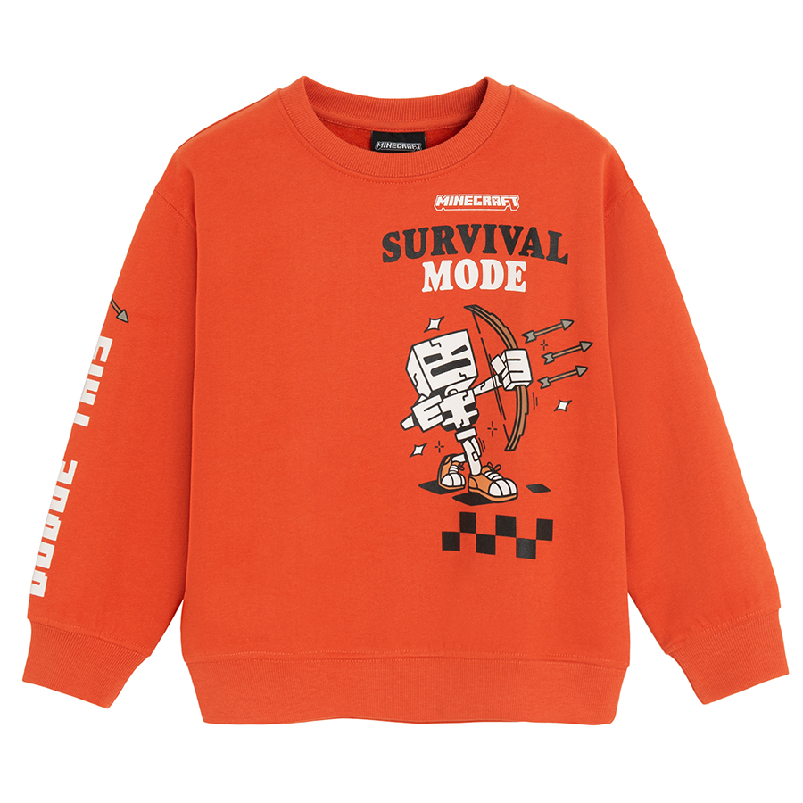 Minecraft organge sweatshirt