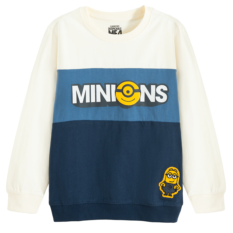 Minions white and blue sweatshirt