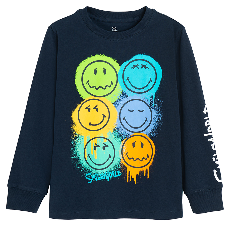 Smiley blue sweatshirt