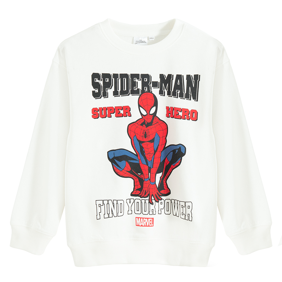 Spiderman white sweatshirt