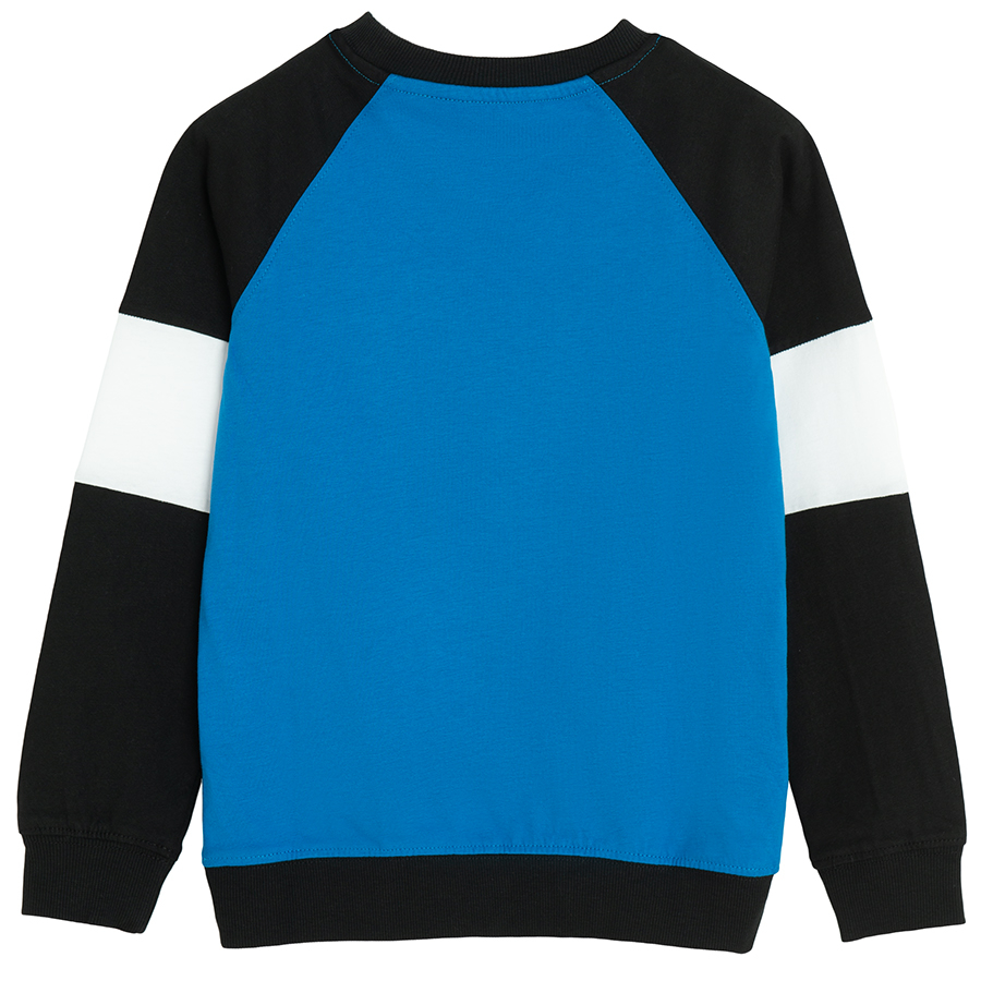 Spiderman blue and black sleeves sweatshirt