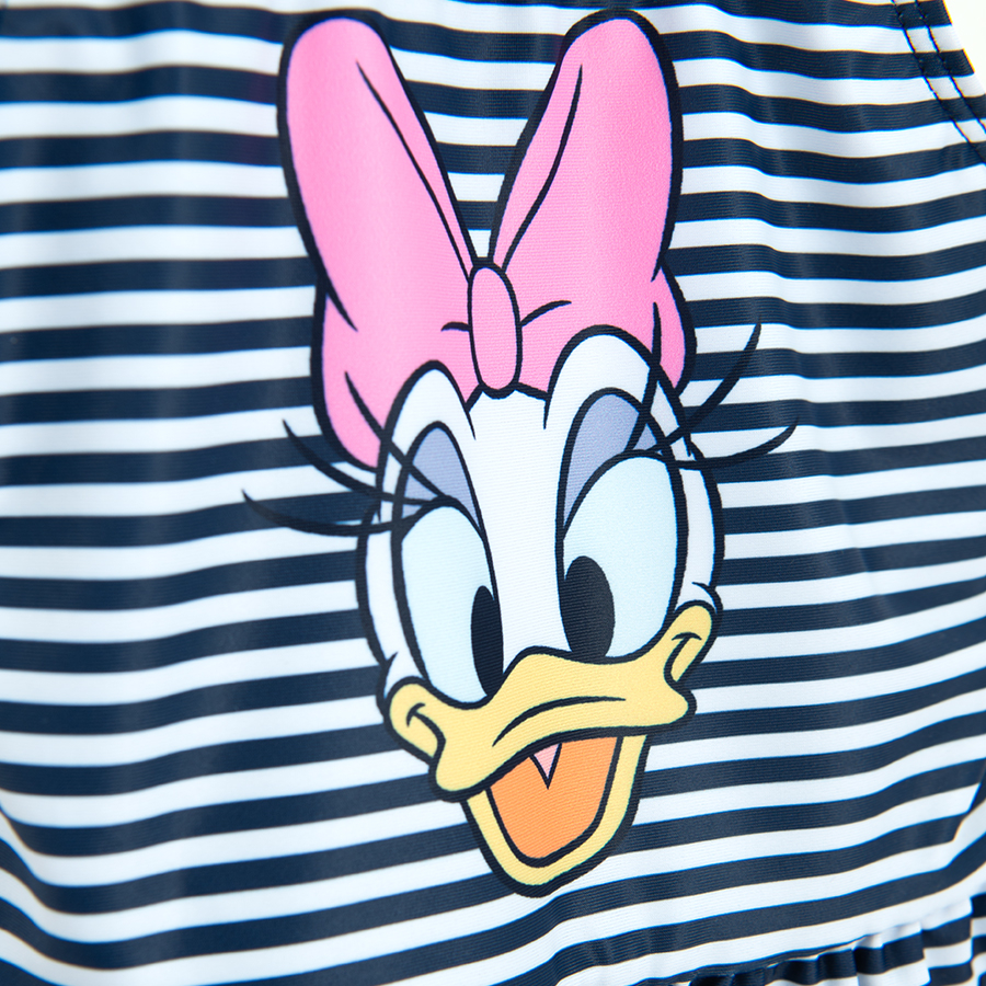 Daisy Duck blue and white stripes swimsuit