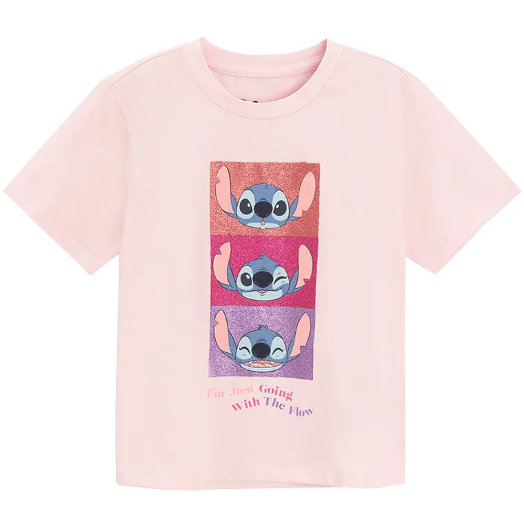 T-shirt pink with LILO AND STITCH print