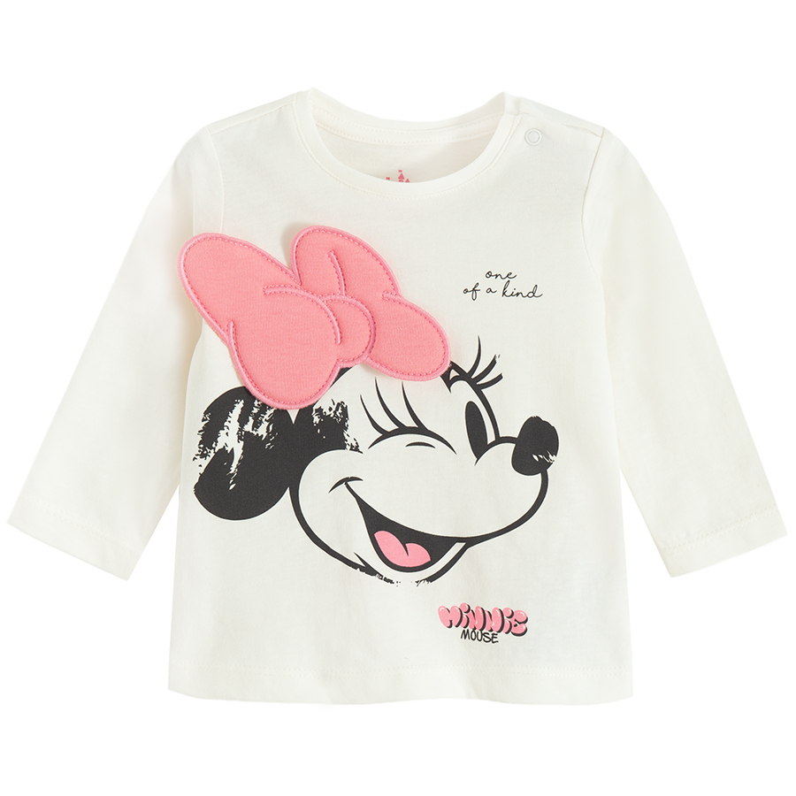 Minnie Mouse white long sleeve blouse