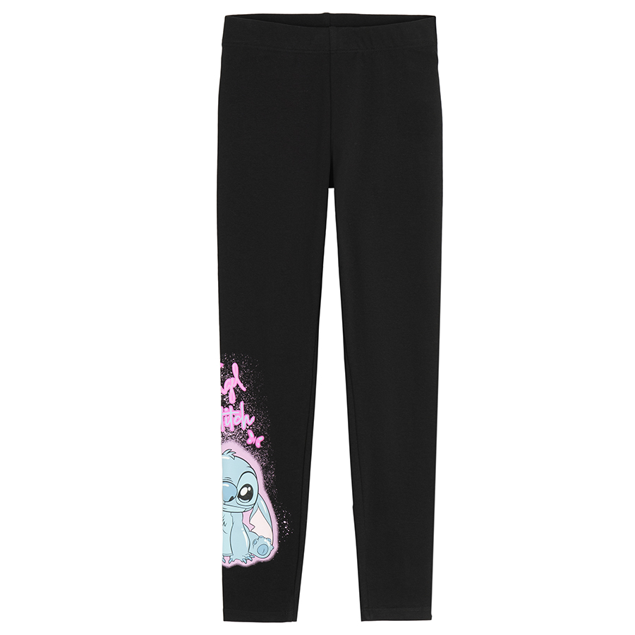 Lilo & Stich black and purple leggings - 2 pack