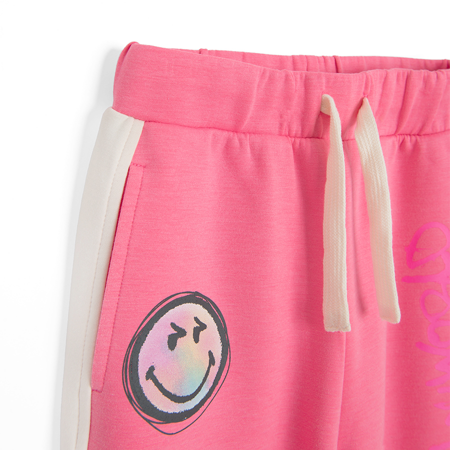 Smiley pink jogging pants