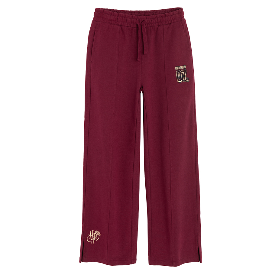 Harry Potter burgundy jogging pants