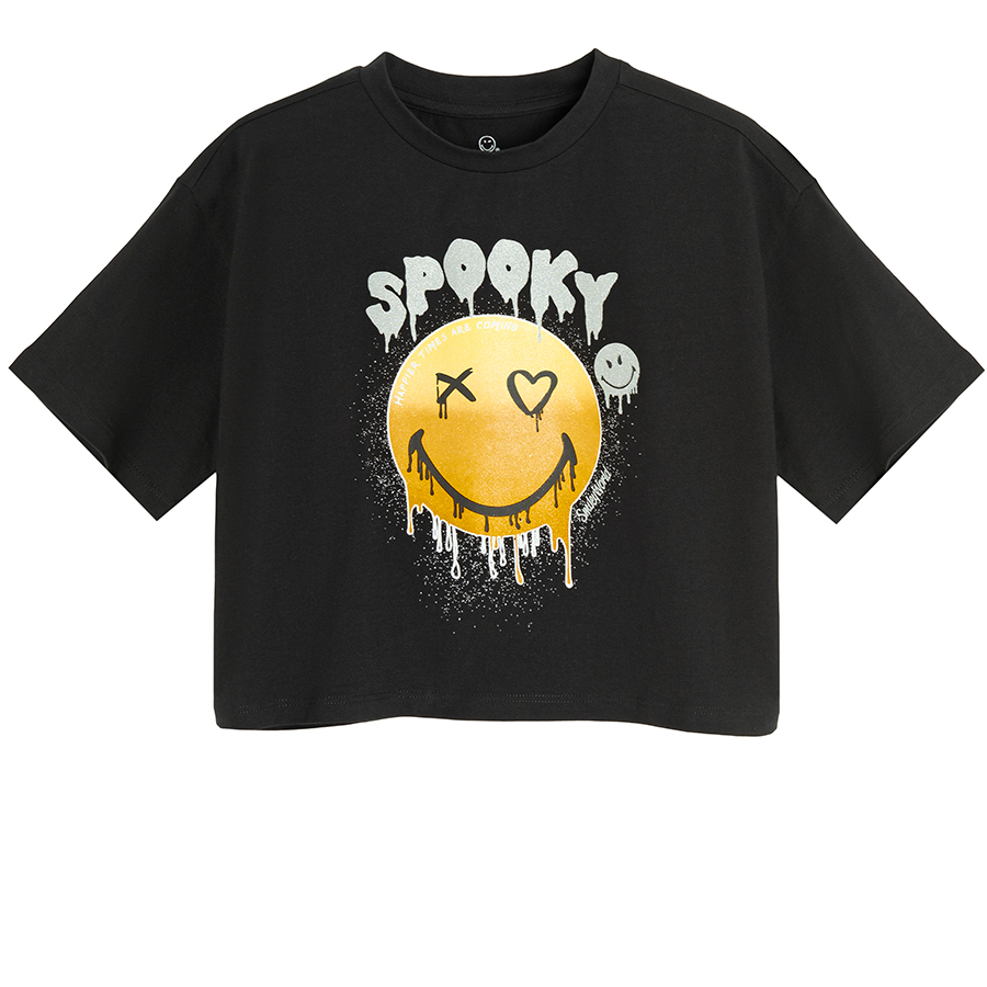 Smiley Spookie black T-shirt