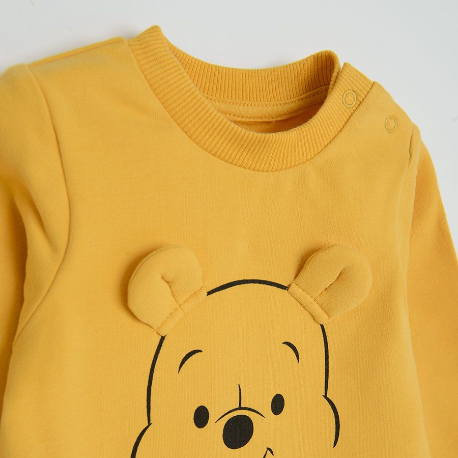 Winnie the Pooh footless overall with cap