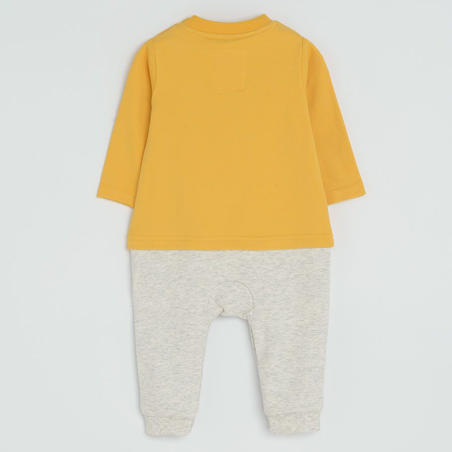 Winnie the Pooh footless overall with cap