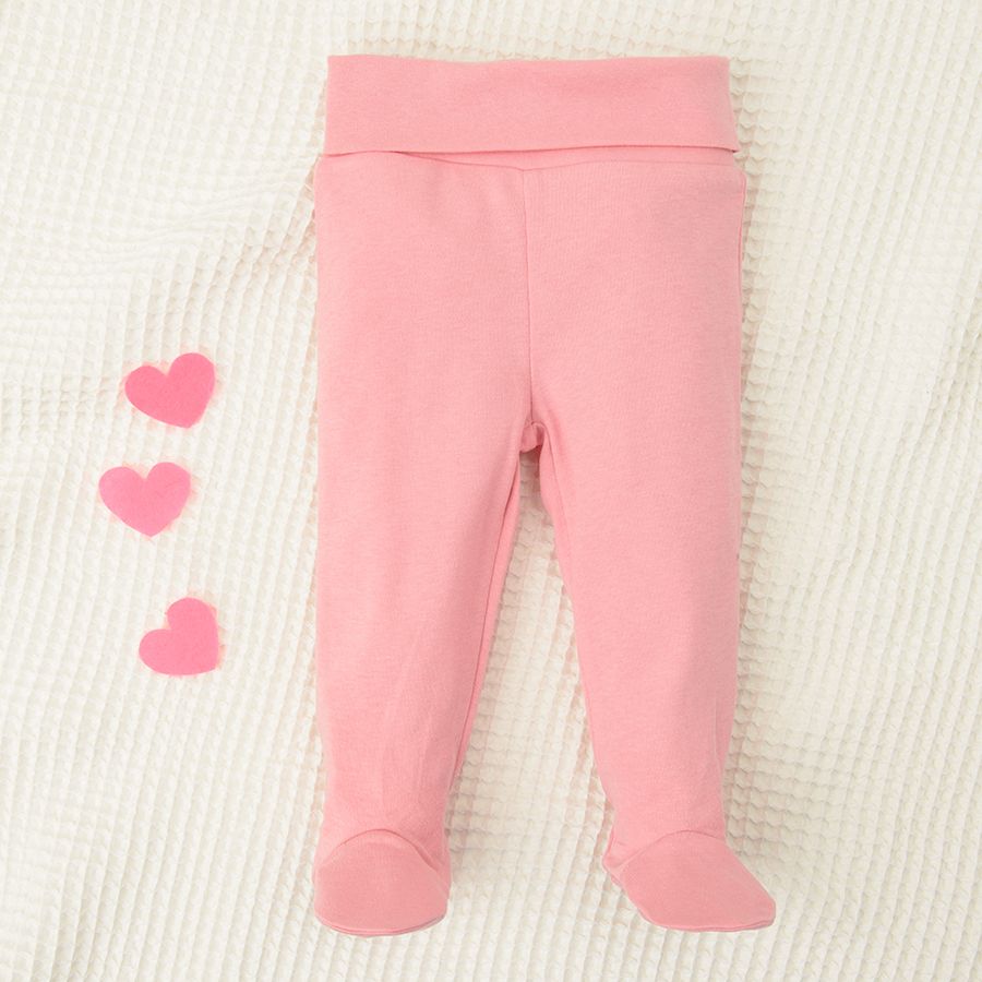 Winnie the Pooh white bodysuit, dark pink footed leggings and hat clothing set