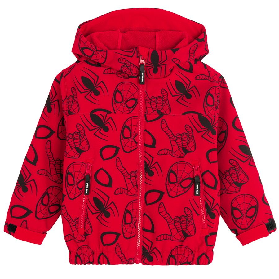 Spiderman red hooded light jacket