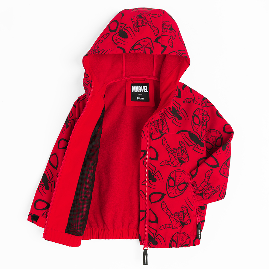 Spiderman red hooded light jacket