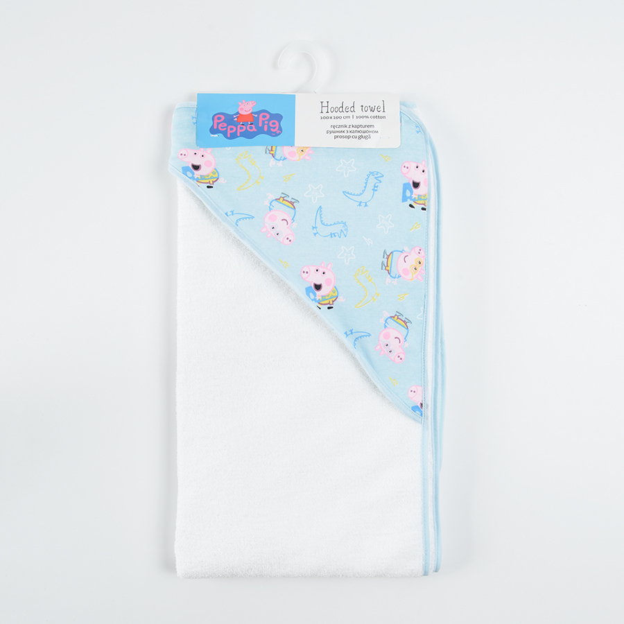 Peppa Pig blue hooded towel