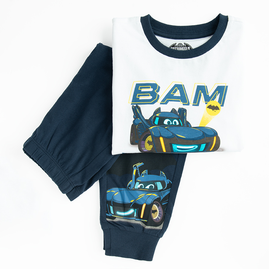 Batwheels white long sleeves and blue pants pyjamas