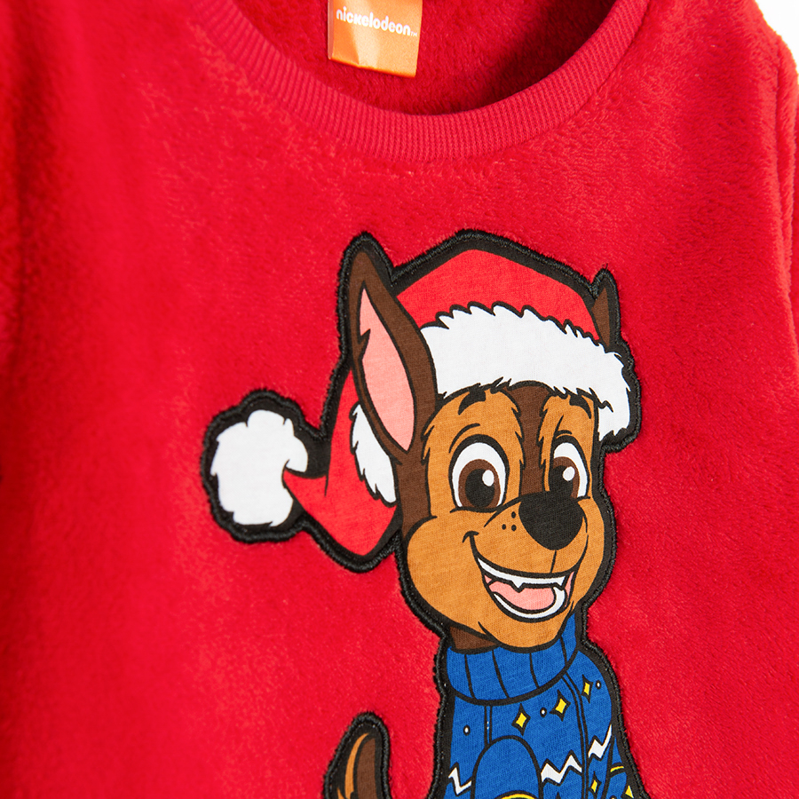 Paw Patrol red long sleeve blouse and blue pants pyjamas