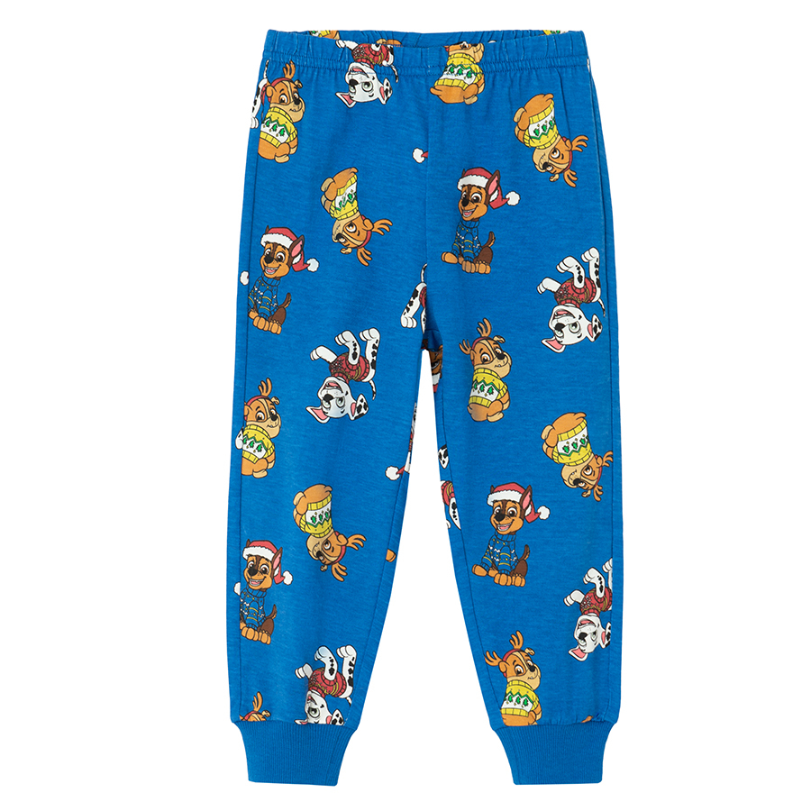 Paw Patrol red long sleeve blouse and blue pants pyjamas