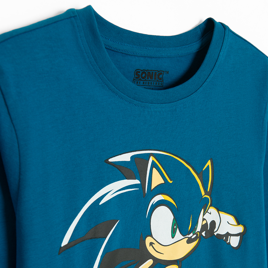 Sonic blue long sleeve blouse and pants pyjamas