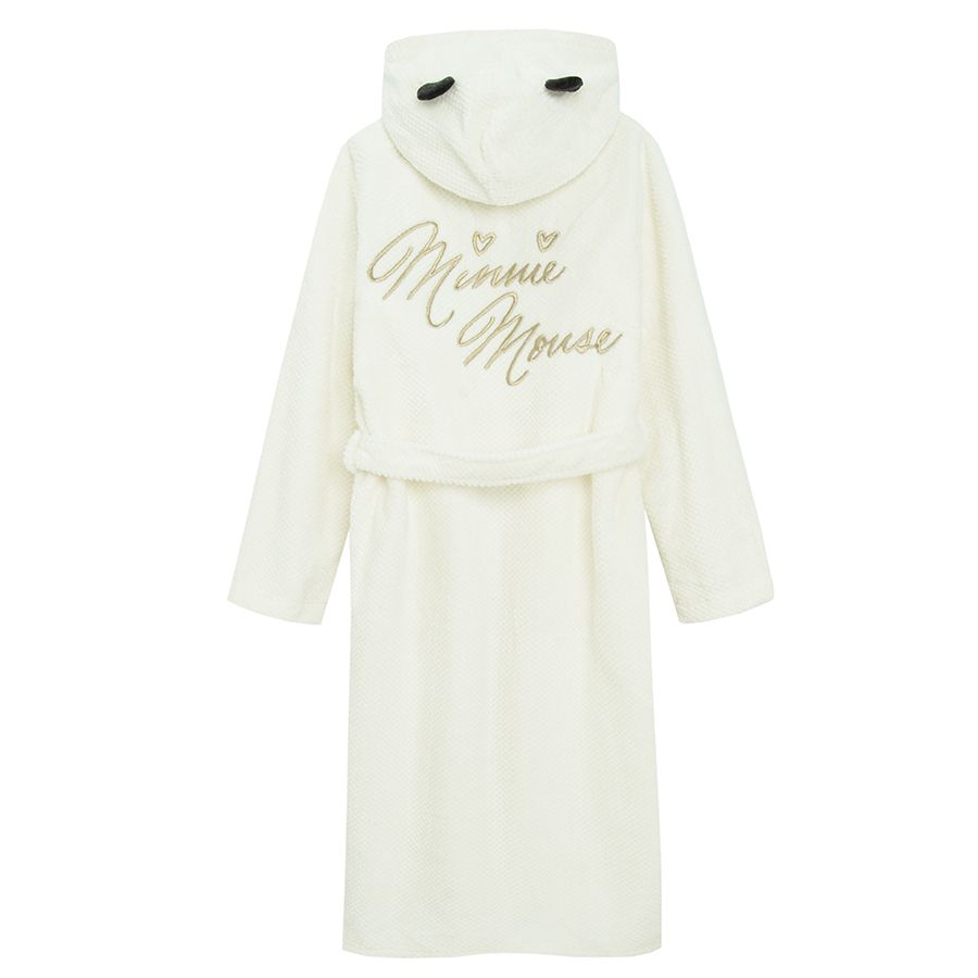 Minnie Mouse white hooded bathrobe