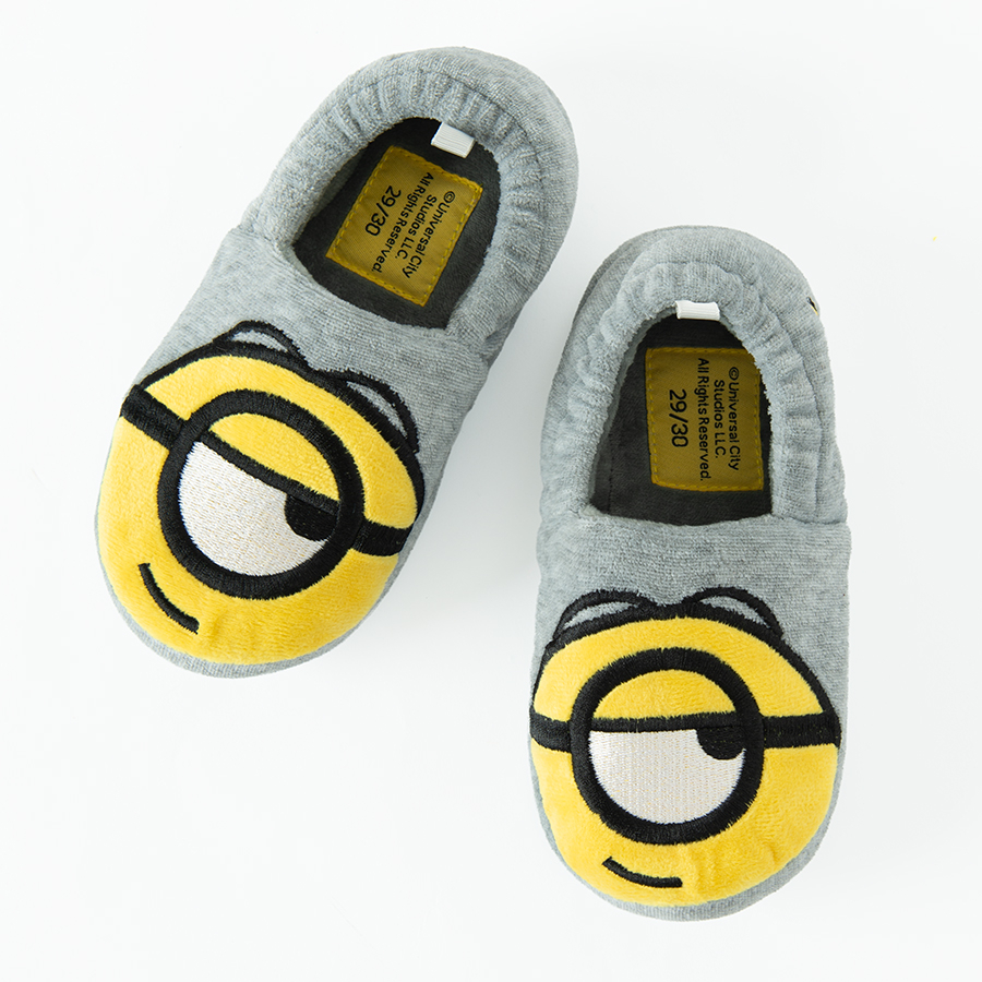 Minions grey home slippers