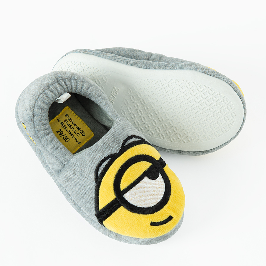 Minions grey home slippers