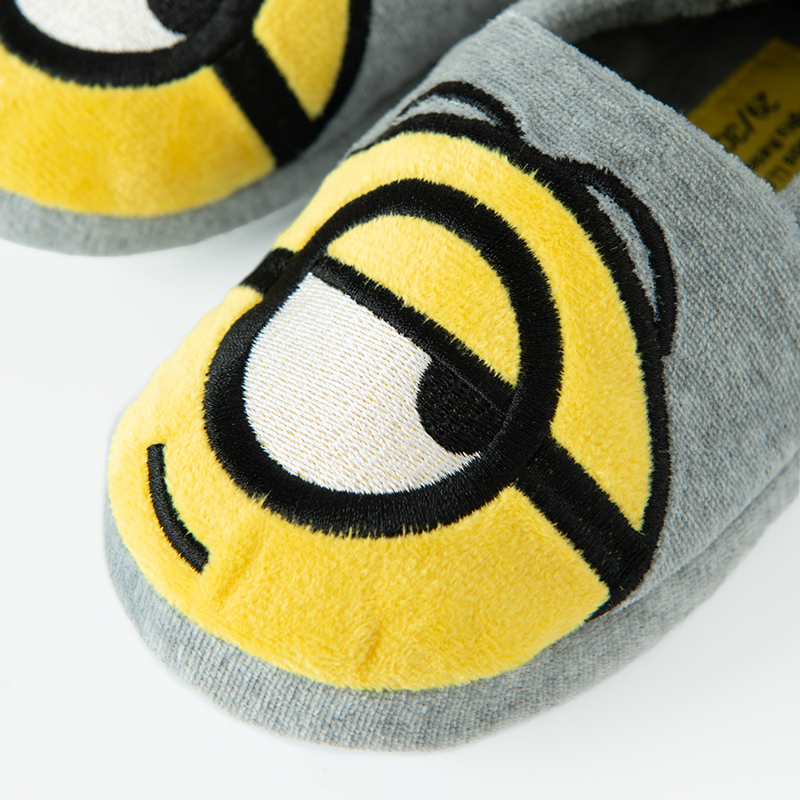 Minions grey home slippers